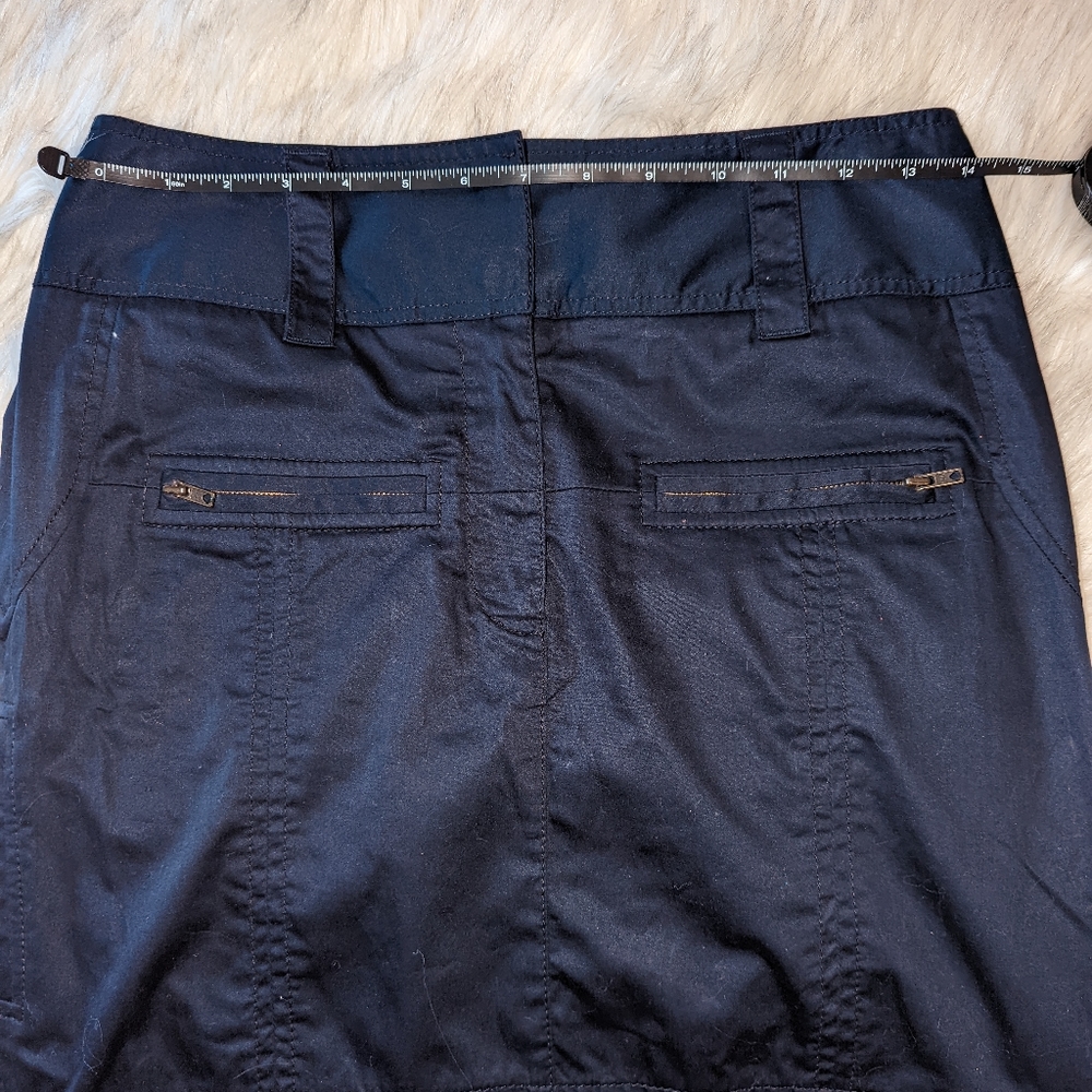 DVF Navy Blue Samantha Multi Zippers Skirt Sz 8 - Picture 12 of 16